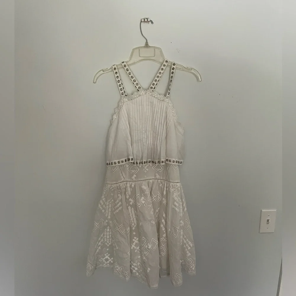 Rebecca Taylor Sleeveless Embroidered Popover Dress Size 0 - Picture 2 of 6